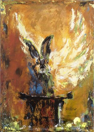 A rabbit in a hat